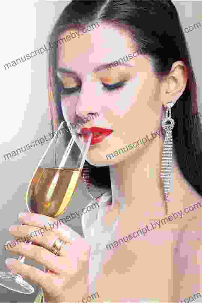 A Beautiful Brunette Model Holding A Glass Of Champagne And Looking Over Her Shoulder Mlem Mlem Cocktail With Beautiful Girl : Manga Fantasy Romance Comic Adult Version Vol 01 (UI Manga 1)