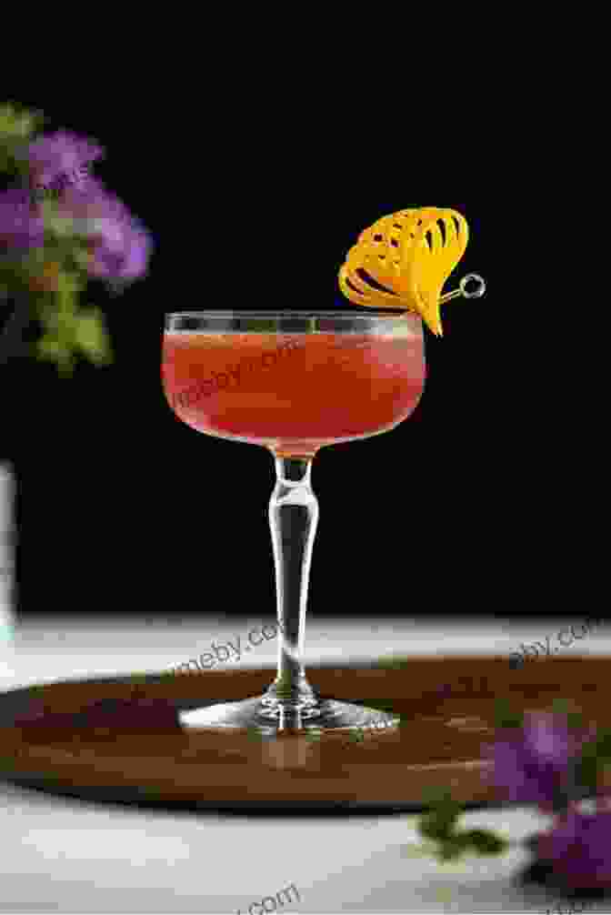 A Vibrant Red Cocktail Adorned With An Orange Peel Garnish And A Sprig Of Mint Mlem Mlem Cocktail With Beautiful Girl : Manga Fantasy Romance Comic Adult Version Vol 01 (UI Manga 1)