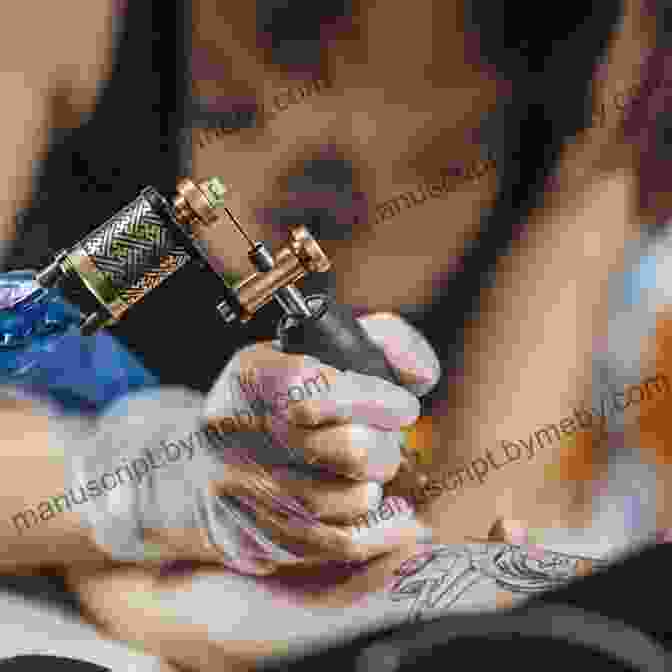 Hand Holding A Tattoo Machine Applying Ink EASY TATTOO FOR BEGINNERS: Comprehensive Guide On Tattooing For Beginner