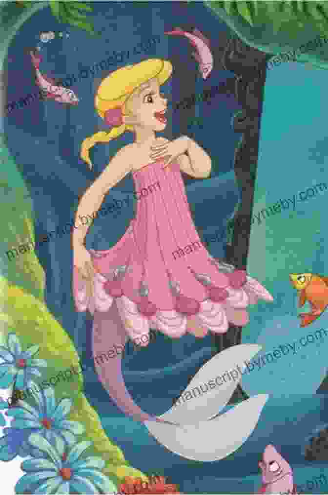 Illustration Of Coral The Mermaid Holding The Human Shoe The Mermaid And The Shoe