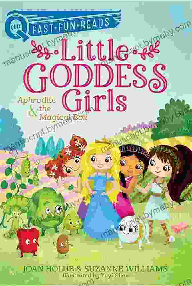 Little Goddess Girls 10 Quix Book Cover Featuring A Group Of Young Girls Standing In A Magical Forest Persephone The Unicorn S Ruby: Little Goddess Girls 10 (QUIX)