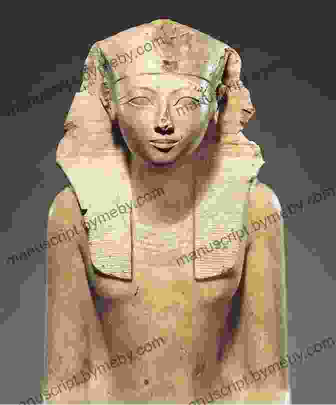 Majestic Portrait Of Hatshepsut Wearing The Royal Headdress And Holding A Scepter, Symbol Of Her Power And Authority As Pharaoh. Hatshepsut: First Female Pharaoh (World Cultures Through Time)