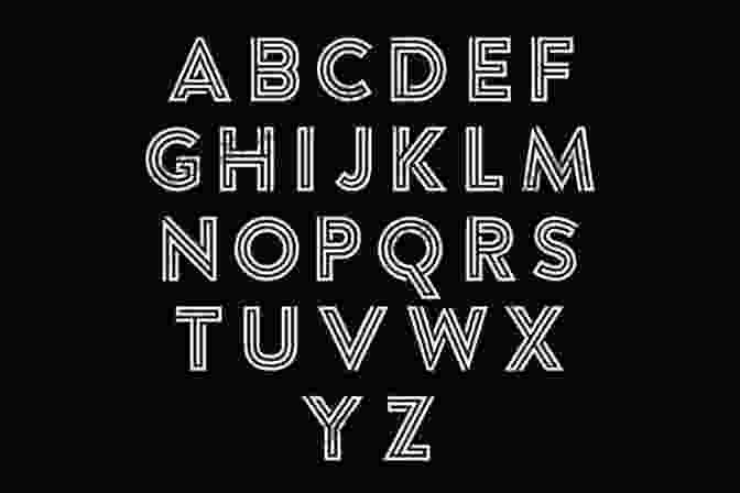 Modern Geometric Outline Font Outline Alphabets: 100 Complete Fonts (Lettering Calligraphy Typography)