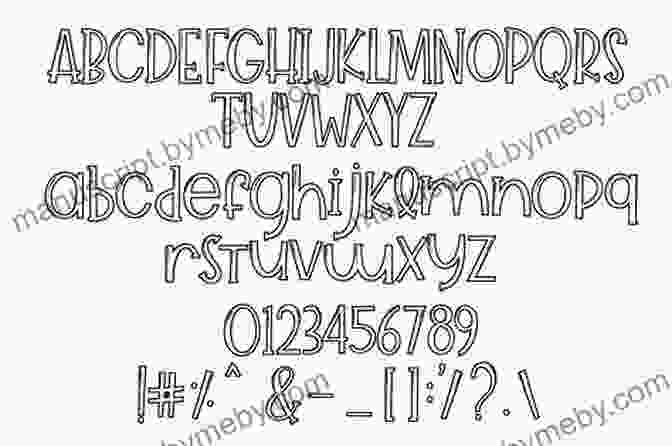 Playful Handwritten Outline Font Outline Alphabets: 100 Complete Fonts (Lettering Calligraphy Typography)