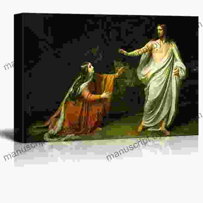 The Magdalena Angelus Book Cover Featuring A Painting Of Mary Magdalene And Jesus Christ The Magdalena: Angelus Joanne Martin